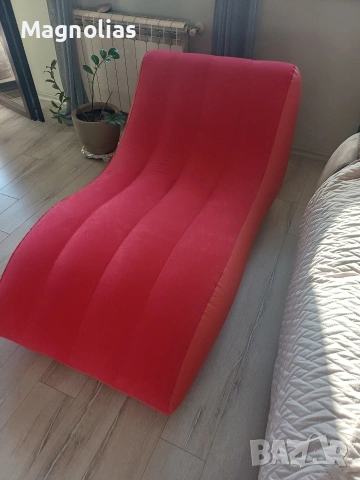 НАДУВАЕМ ШЕЗЛОНГ Flocked lounge 