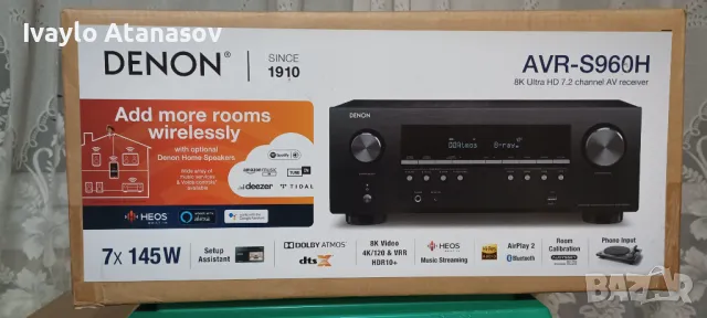 Рeсийвър Denon AVR-S960H с 4 колонки Mission M70, снимка 2 - Аудиосистеми - 47776340