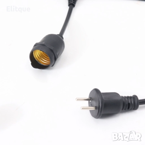 Кабел с фасунги, декоративно осветление , снимка 6 - Декорация за дома - 52904587