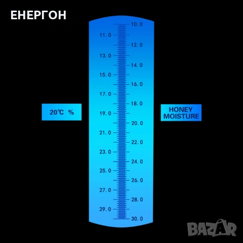 Рефрактометър за влага на мед 10 -30% влажност водно съдържание мед, снимка 2 - Други инструменти - 53329620