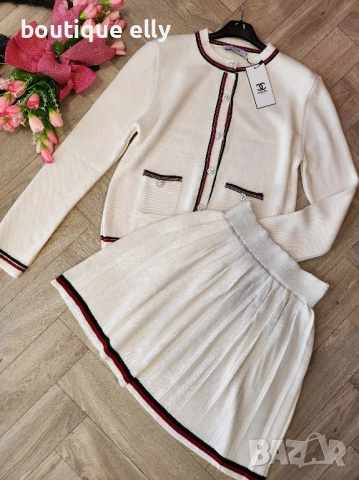 дамски комплект - бял и син