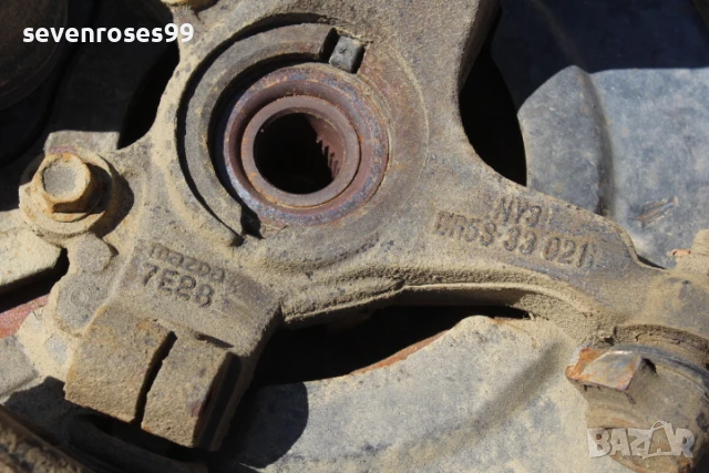 Шенкел преден десен главина макферсон спирачен апарат Мазда 3 2008 2.3i 158hp Mazda 3 седан, снимка 4 - Части - 50946709