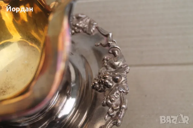 Посребрена фруктиера, снимка 3 - Антикварни и старинни предмети - 49713541