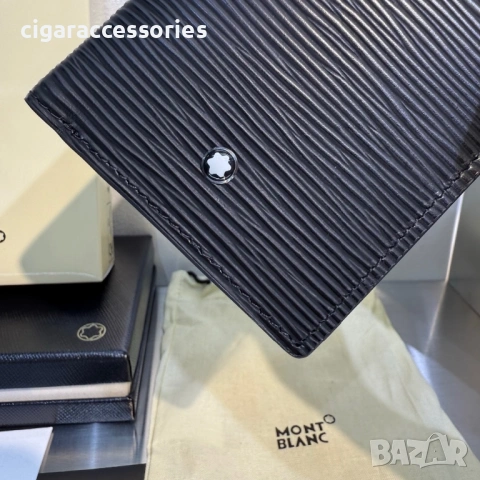 Оригинален Montblanc мъжки портфейл – естествена кожа, пълен комплект, снимка 6 - Портфейли, портмонета - 53747331