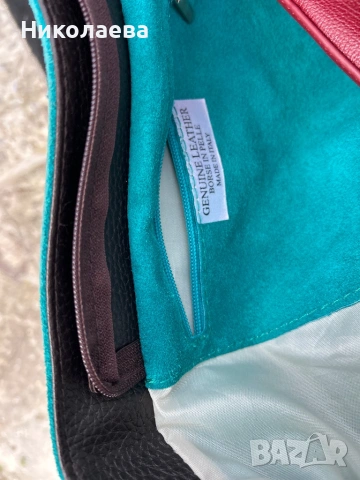 Дамска чанта естествен велур, снимка 3 - Чанти - 53850452