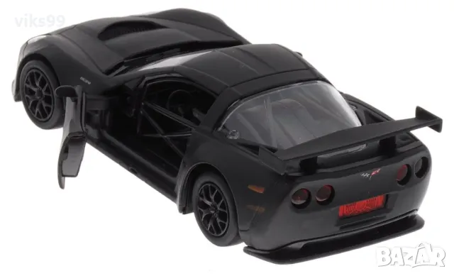 НОВА Chevy Corvette C6-R, Matte Black - RMZ City, снимка 4 - Колекции - 48678514