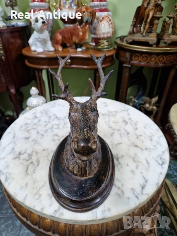 Уникална антикварна френска метална фигура статуетка , снимка 3 - Статуетки - 50893541