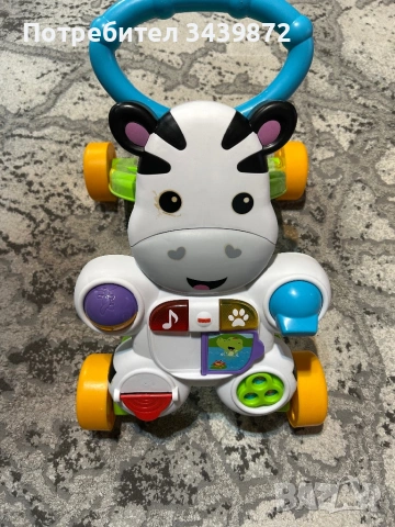 Музикална проходилка зебра FISHER PRICE, снимка 3 - Проходилки - 53295528
