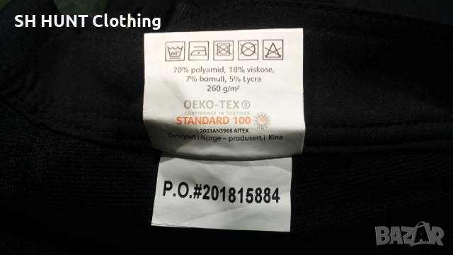 Bekken & Strom MOELV HÅNDVERKSBUKSE 4-VEIS STRETCH SVART Work Pant размер XL еластичен работен W2-61, снимка 18 - Панталони - 51993907