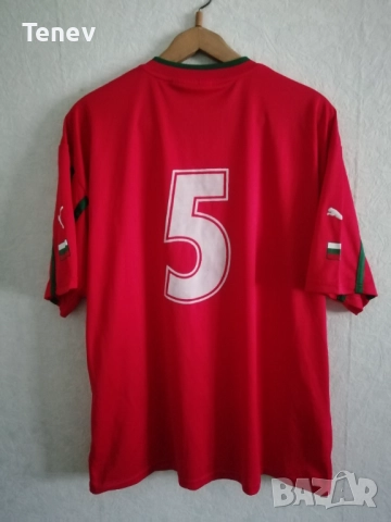 България #5 Георги Марков мачов гостуващ червен оригинален екип 2000/2001 Puma тениска фланелка, снимка 2 - Футбол - 52970866