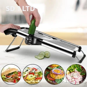 Ръчно ренде за зеленчуци Mandoline Dial Slicer кухненско ренде неръждаема стомана, снимка 2 - Кухненски роботи - 50455424