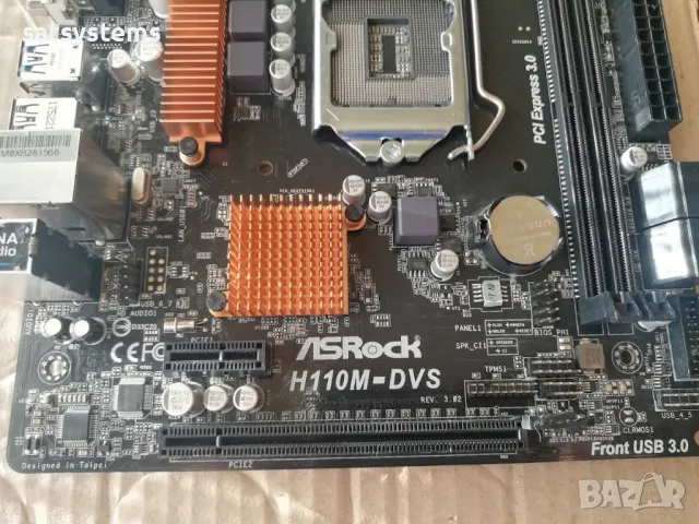 Дънна платка ASRock H110M-DVS Socket LGA1151, снимка 4 - Дънни платки - 47827758