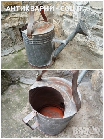 Стара Соц Подцинкована Лейка / 10 Литра. , снимка 5 - Антикварни и старинни предмети - 52496783