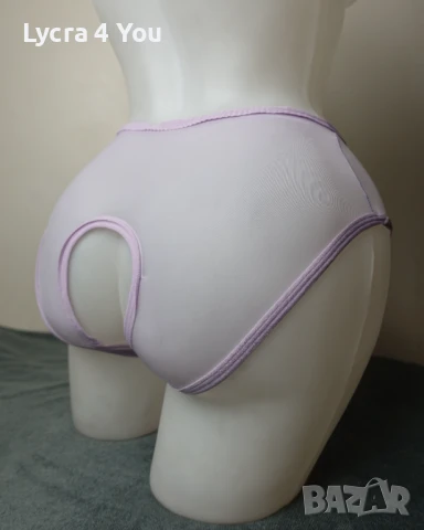 S прозрачни светлолилави бикини с интимен отвор, снимка 3 - Бельо - 51098482