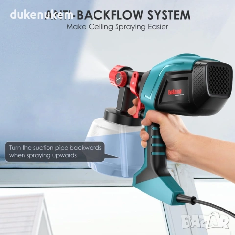 HVLP пистолет за боядисване 700W с контейнер 1200 мл, снимка 6 - Други инструменти - 53042187