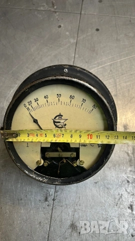 Ретро аналогов амперметър, снимка 2 - Други машини и части - 53901551