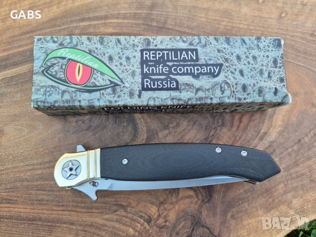 Руски сгъваем нож REPTILIAN NKVD-01-2, снимка 4 - Ножове - 51666954