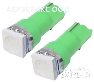 КРУШКА T5 12V LED SMD ЗЕЛЕНА