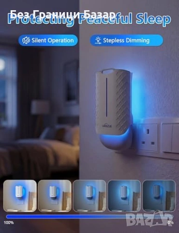 Нов Електрически UV капан за мухи комари молци с 6 лепенки пълнителя, снимка 6 - Други стоки за дома - 53915630