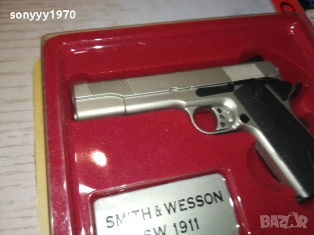 SMITH & WESSON SW 1911-КОЛЕКЦИОНЕРСКИ ПИСТОЛЕТ-ВНОС SWISS 1409251130, снимка 8 - Колекции - 51707582