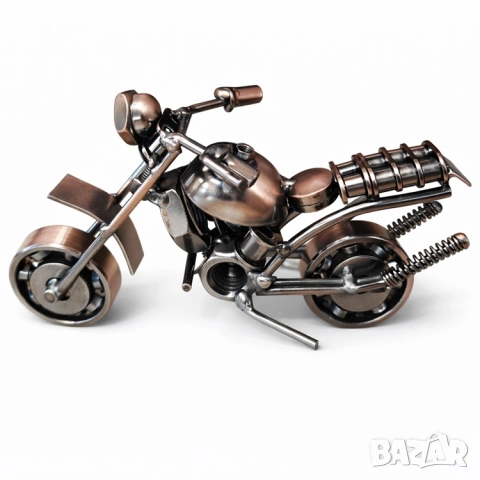 Декоративна метална фигурка мотор  - въртящи се гуми , снимка 2 - Подаръци за мъже - 52184774