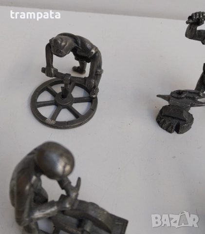 НАЙ ДОБРАТА ОФЕРТА 9 бр. ЛОТ Стари метални миниатюри фигури , професии, Daalderop , снимка 4 - Антикварни и старинни предмети - 52613524