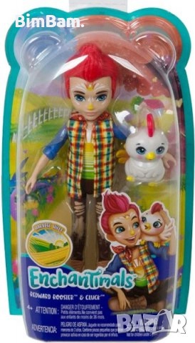 Кукла Enchantimals Redward Rooster & Cluck / Енчантималс - Момче и Петел