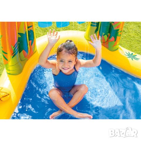 Пълно лятно забавление: Пръскащ надуваем басейн с пързалка за безкрайно удоволствие в горещите летни, снимка 14 - Басейни и аксесоари - 45733727