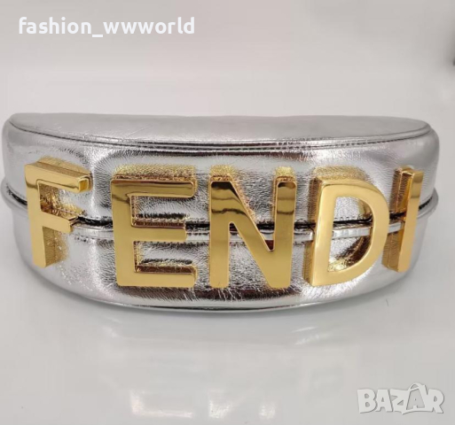 Дамска чанта Fendi silver nano fendigraphy репликариплика, снимка 7 - Чанти - 44959695