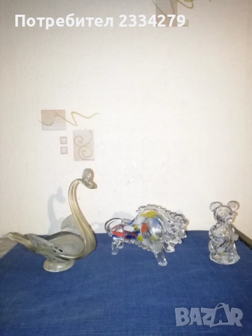 Старо духано стъклено изкуство, кристално цветно стъкло МУРАНО стил, ръчна изработка. , снимка 9 - Антикварни и старинни предмети - 52188078