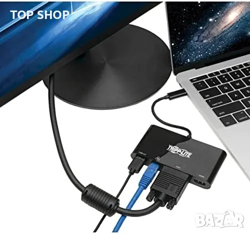 Нов 4K HDMI USB-C Адаптер HDMI, USB-A 3.2 Gen, снимка 3 - Друга електроника - 49498033