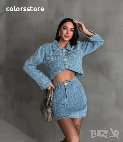 Дамски дънков сет с пола Light, снимка 4 - Комплекти - 49252121