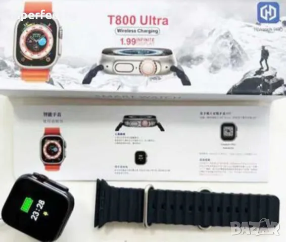 Смарт часовник T800 Utra Smart watch часовник смарт GPS, снимка 6 - Мъжки - 47328162