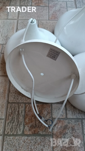 Алуминиев лампион пендел лампа абажур осветително тяло тройка, снимка 8 - Лампи за таван - 49985579