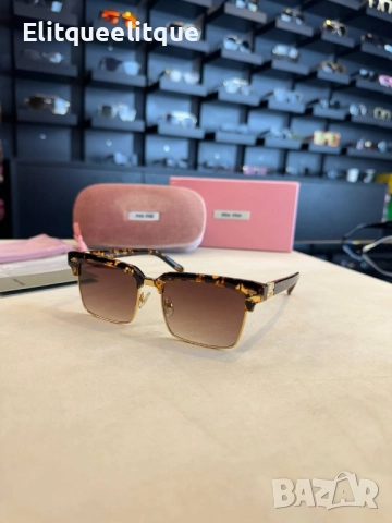 очила с черен обикновен калъф и Ув защита miu miu, снимка 14 - Слънчеви и диоптрични очила - 52185477