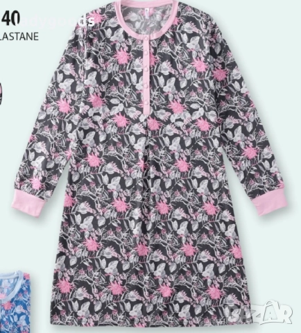 Нощница-зимен сатен.Модел 8240., снимка 2 - Пижами - 52330096