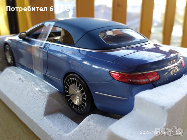 1:18 Mercedes Benz Maybach S650 Cabriolet 2018 - Norev, снимка 3 - Колекции - 52848481