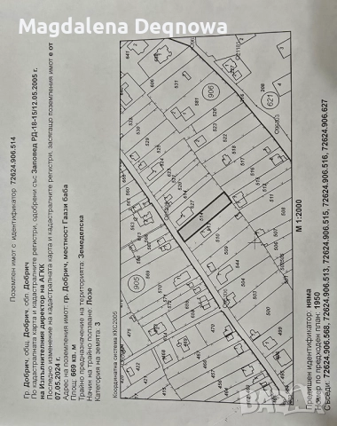 Празен парцел м.с Гаази баба Добрич