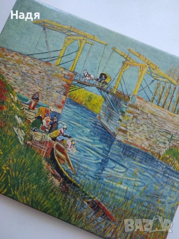 Репродукция на Ван Гог- Мост Ланглуа в Арле, снимка 2 - Картини - 50896212