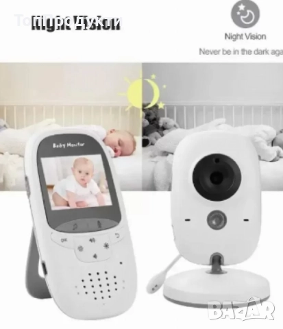 Видео бебефон с камера,2.0 инча монитор,VB602, снимка 5 - Бебефони - 52989083