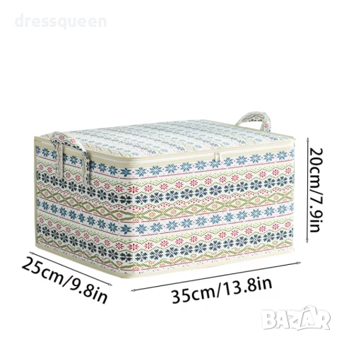 4867 Текстилен органайзер за дрехи и завивки със скандинавски мотиви – Стил и ред в дома, снимка 3 - Други стоки за дома - 53623088