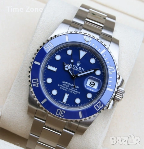 Rolex Submariner 40mm 'Smurf' White Gold Ceramic Automatic Различни Варианти, снимка 3 - Мъжки - 54072443