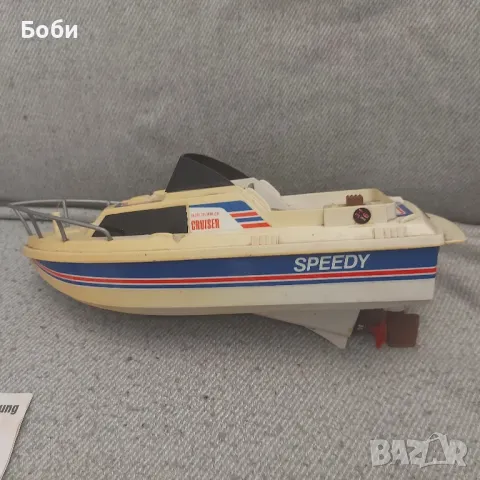 Стара Пластмасова Играчка Моторна Лодка, снимка 5 - Колекции - 50063338