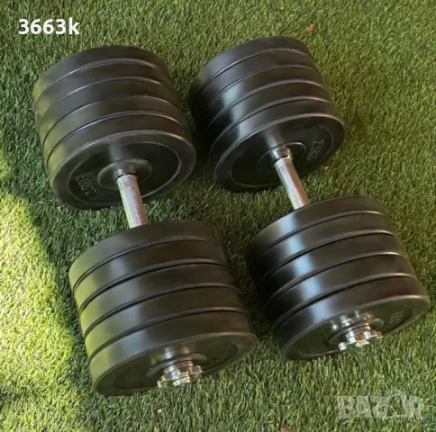 Разглобяеми гумени дъмбели 2 х 25кг ПРОМО!, снимка 1