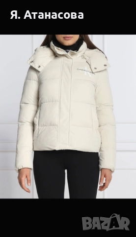 Оригинално яке! Calvin Klein - цвят крем