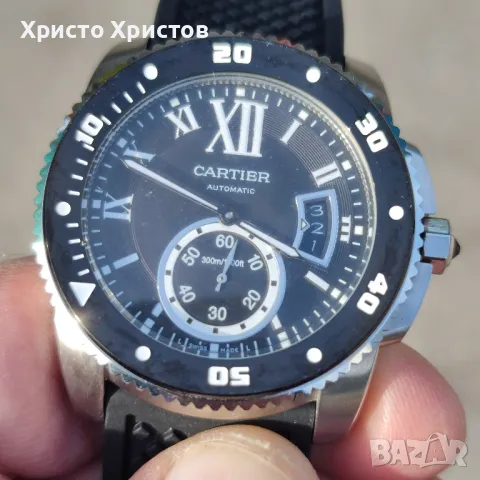 Мъжки луксозен часовник Cartier Calibre de Cartier Diver Steel Rubber Watch W7100056, снимка 2 - Мъжки - 47027012