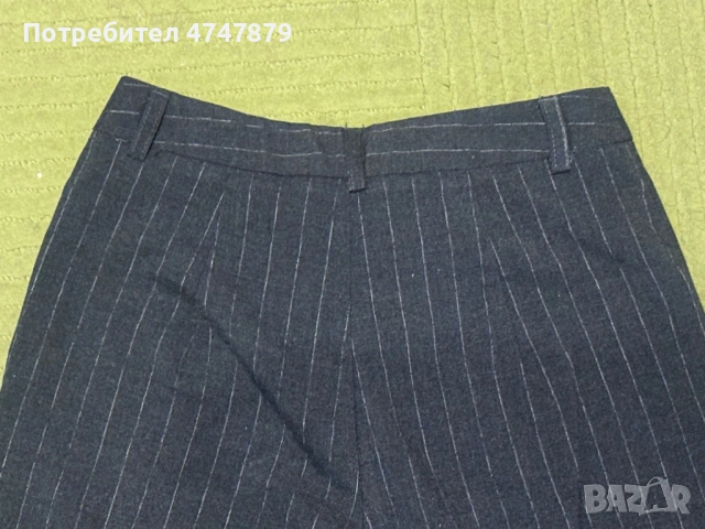 Панталон, елегантен, сиво и бяло, Stradivarius , снимка 4 - Панталони - 53621888