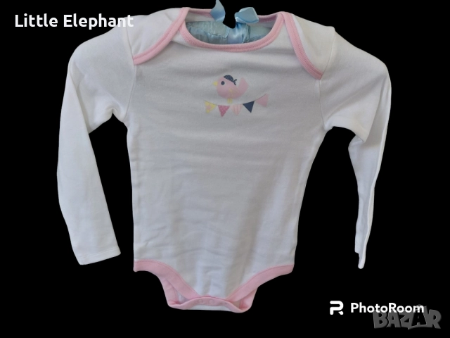 Боди с дълъг ръкав за 2-3 год мом "Carnaval bird",Англия/ново