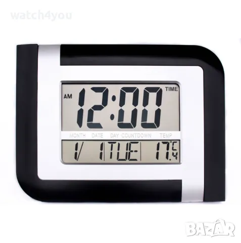 НОВ ДИГИТАЛЕН СТЕНЕН ЧАСОВНИК С ТЕМПЕРАТУРА.ЕЛЕКТРОННИ СТЕННИ ЧАСОВНИЦИ DIGITAL WALL CLOCK
