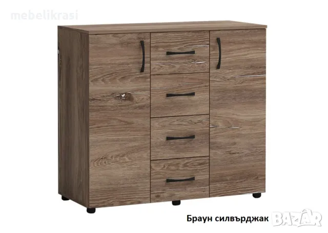 Скрин Аполо 4 в цвят Дъб сонома. Наличен!, снимка 3 - Скринове - 49858349